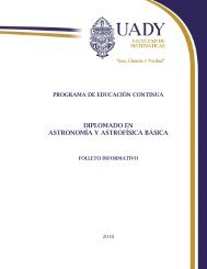 Diplomado en Astronomía y Astrofísica Básica - Facultad de ...