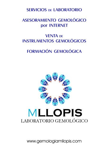 Productos - Servicios -Información - Gemología MLLOPIS