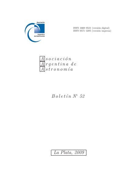 Boletín 52 - Asociación Argentina de Astronomía