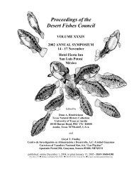Proceedings of the Desert Fishes Council 2002