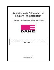Documento metodológico para la matriz de empleo - Dane