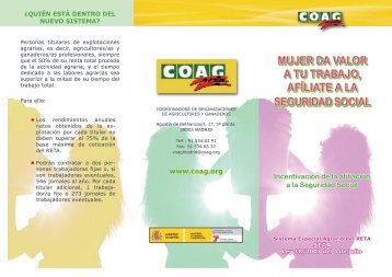 SETA: Sistema Especial Agrario del RETA SETA. Ley 18 ... - Coag