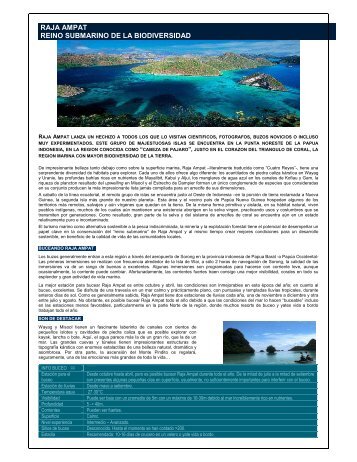 ficha informativa de raja ampat - Cruising Indonesia