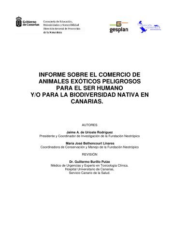 informe sobre el comercio de animales exóticos ... - Interreg Bionatura