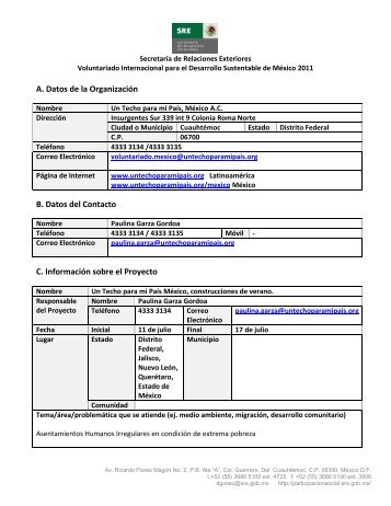 ficha de información - Portal de Participación Social de la Secretaría ...
