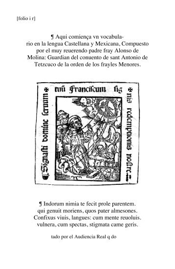 MOLINA Vocabulario 1555 - Mesolore