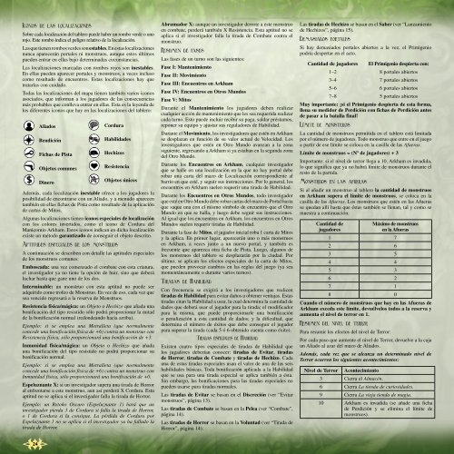 Libro de reglas Arkham Horror [PDF]