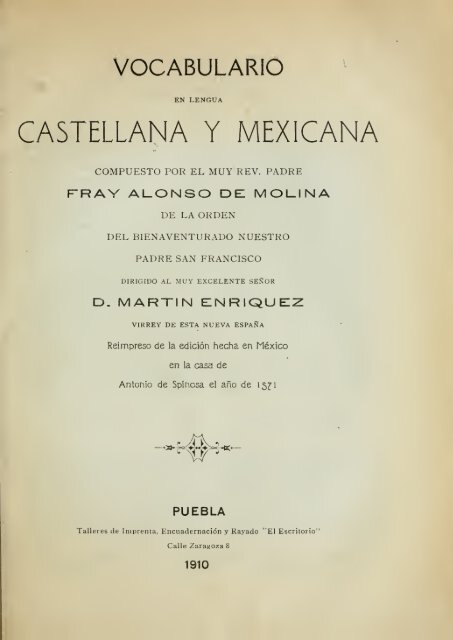 Vocabulario de Molina