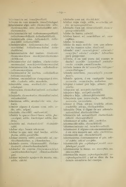 Vocabulario de Molina