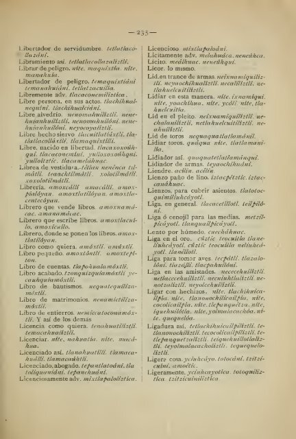 Vocabulario de Molina