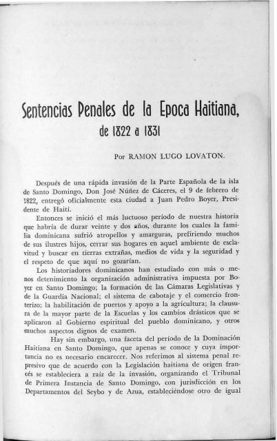 Sentencias penales de la epoca Haitiana, de 1822-1831 - BAGN