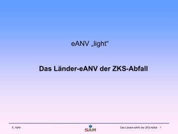 Das Länder-eANV der ZKS-Abfall