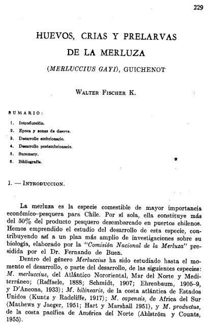 huevos, crias y prelarvas de la merluza - Revista de Biología Marina ...