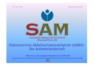 Elektronisches Abfallnachweisverfahren (eANV): Die ... - SAM