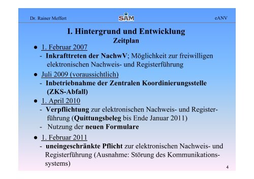 Das elektronische Abfallnachweisverfahren (eANV) - SAM