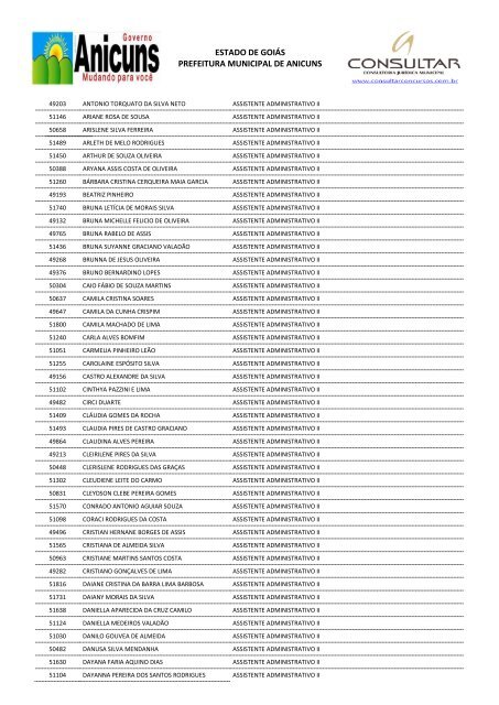 edital n. 03/12 – homologa inscrições deferidas - Consultar