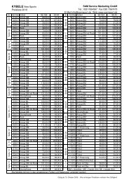 Preisliste - Samsport