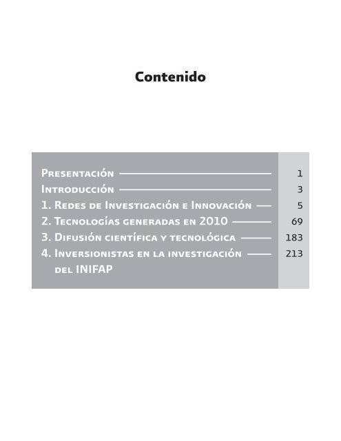 Reporte Anual 2010 - Instituto Nacional de Investigaciones ...
