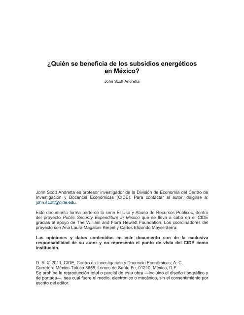 ¿Quién se beneficia de los subsidios energéticos en México? - CIDE