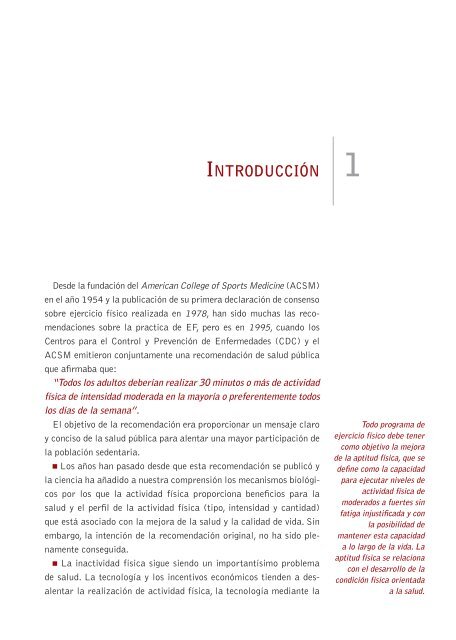 guía para la prescripción de ejercicio físico en ... - Acta Sanitaria