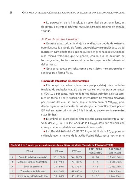 guía para la prescripción de ejercicio físico en ... - Acta Sanitaria