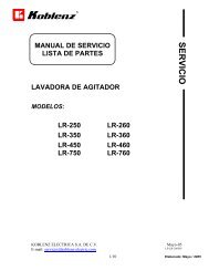manual de servicio_lavadora de agitador_lr - Talleres de Servicio ...