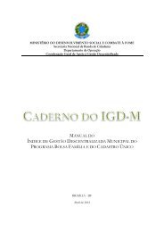 Caderno do IGD-M - Ministério do Desenvolvimento Social e ...