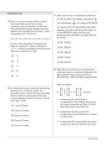 MATEMÁTICA - CPV