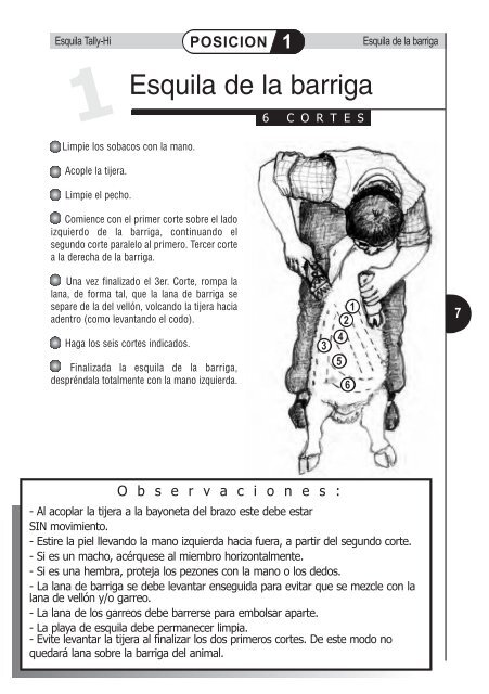 Manual de esquila Tally-Hi con tijera mecánica