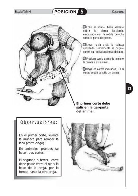 Manual de esquila Tally-Hi con tijera mecánica