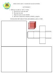 ACTIVIDAD 1 1. Elaborar un cubo de 1 dm (=1 litro) a. Decorar las 6 ...