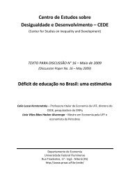 Déficit de educação no Brasil - UFF