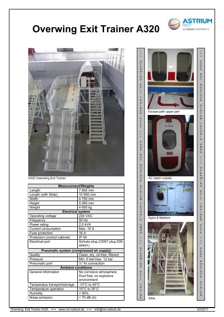 Overwing Exit Trainer A320 - RST Rostock System-Technik