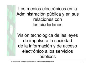Los medios electrónicos en la Administración pública y de sus ...