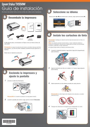 Stylus TX550W - Start Here - Epson