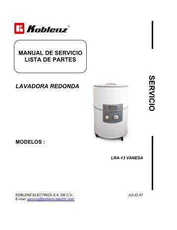 Lavadora redonda LRA-13 - Talleres de Servicio - Koblenz