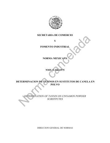 secretaria de comercio y fomento industrial norma mexicana nmx-f ...