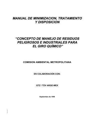 manual de minimizacion, tratamiento y disposicion “concepto