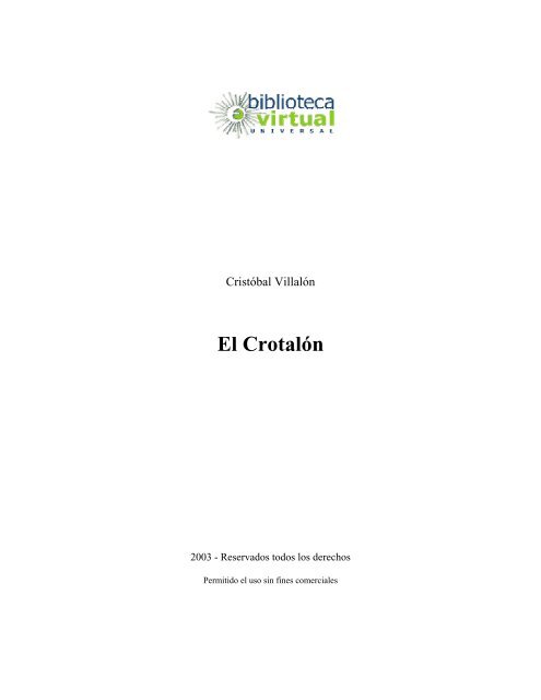 El Crotalón - Biblioteca Virtual Universal