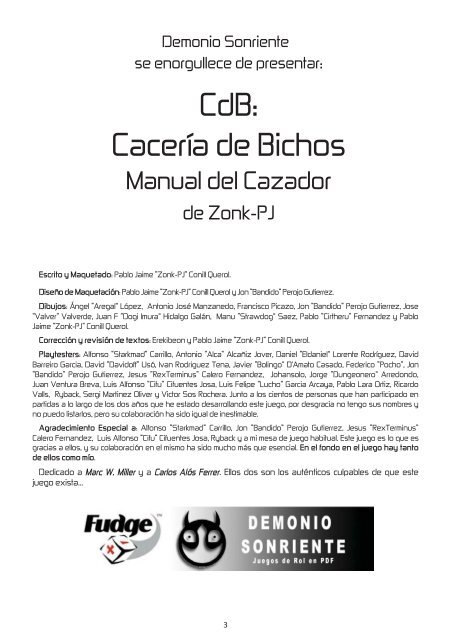 CdB - Manual Del Cazador - Solo Texto A5 - Demonio Sonriente