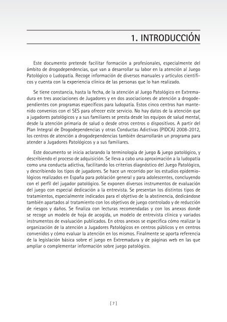 Manual de Intervención en Juego Patológico - Drogas Extremadura