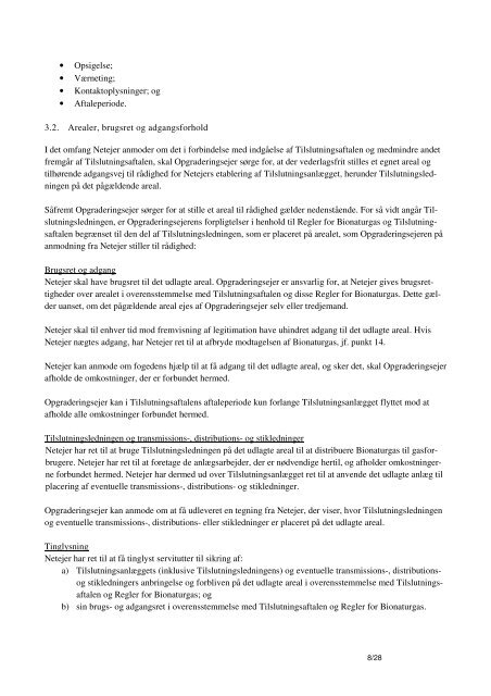 Regler for tilførsel af opgraderet Biogas (Bionaturgas ... - Energinet.dk