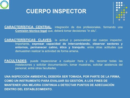 Inspecciones Ambientales / Efluentes Líquidos. Efluentes Gaseosos ...