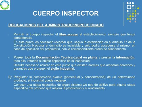 Inspecciones Ambientales / Efluentes Líquidos. Efluentes Gaseosos ...