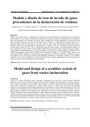 Modelo y diseño de tren de lavado de gases ... - Revista Ingeniería