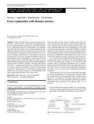 Error explanation with distance metrics - CiteSeerX