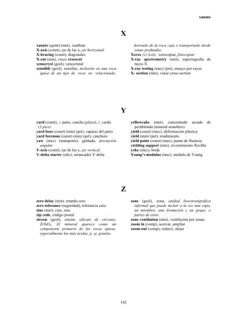 Diccionario de Mineria Ingles Español - Traducciones y Servicios