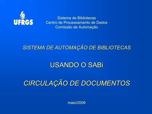 Tutorial Circulação de Documentos - ufrgs