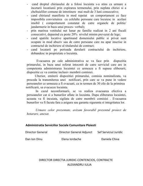 HOTARARE CL EVACUARE ADMINISTRATIVA finala.pdf - Ploiesti.ro