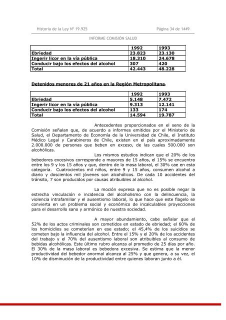 Historia de la Ley Nº 19.925 Ley sobre expendio y consumo de ...